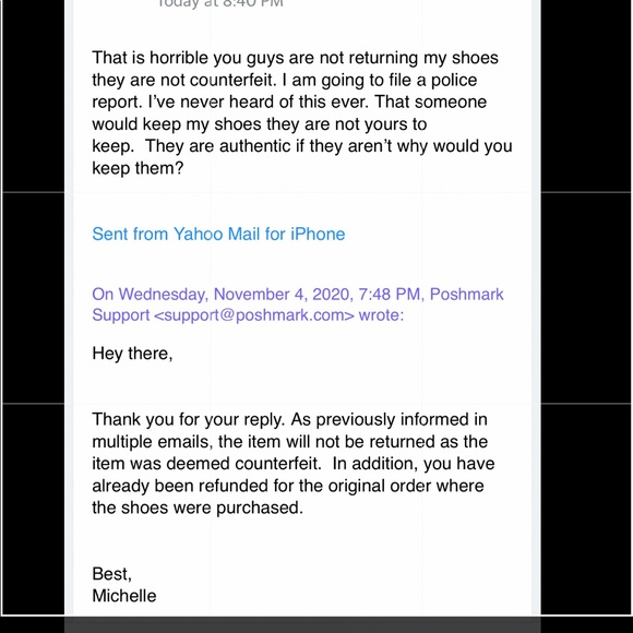 Poshmark kept my authentic shoes. - Picture 2 of 3